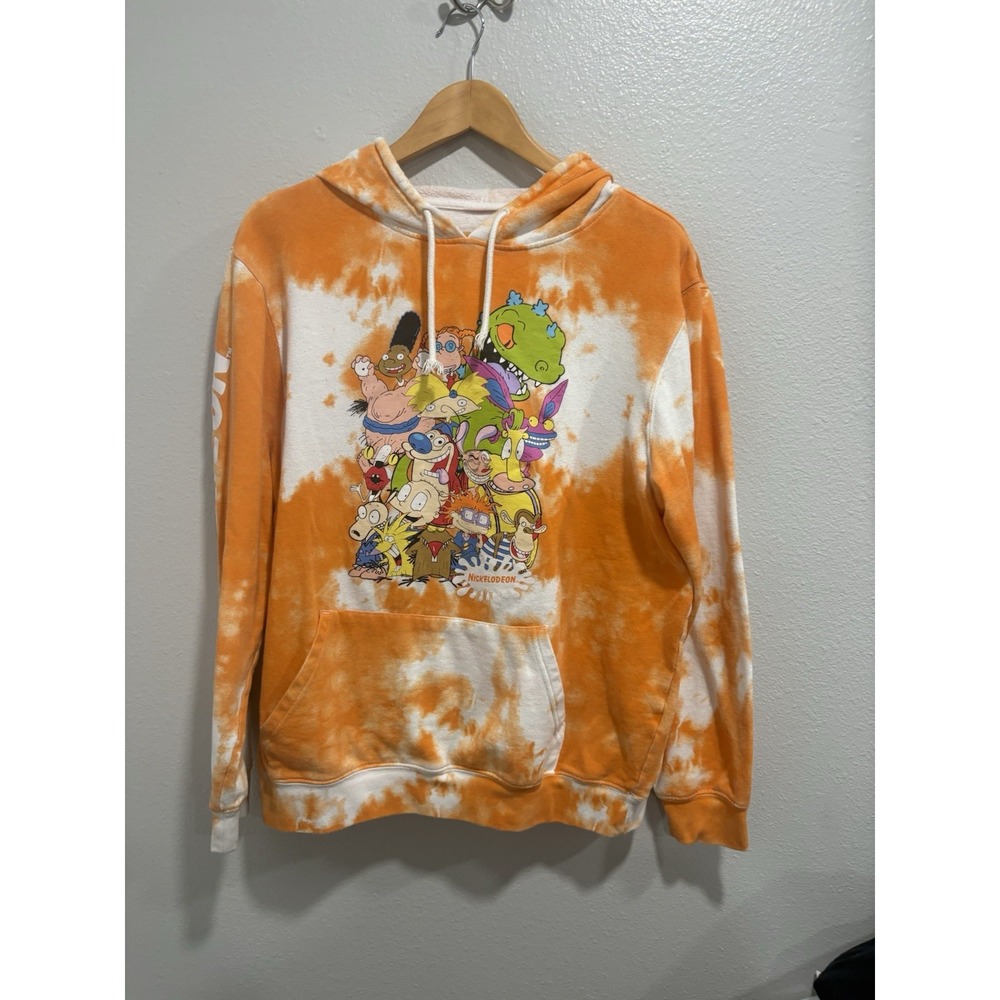 Nickelodeon Orange Tie Dye 90s Cartoon Graphic Sweatshirt Size L? No Tag
